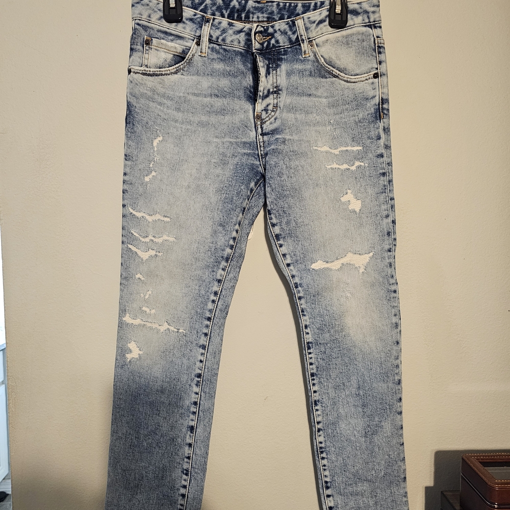 DSQUARED2 Cool Girl Jean Distressed Acid Wash Size 36 Made in Italy
